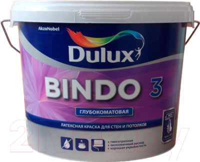 Краска Dulux Bindo 3 для стен и потолков - фото 1 - id-p221986206