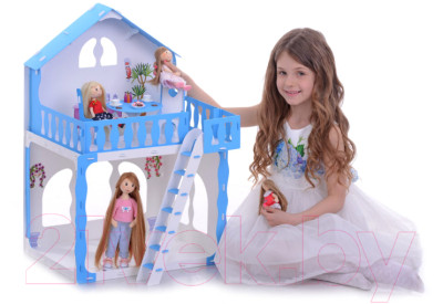 Кукольный домик Krasatoys Дом Марина с мебелью / 000266 - фото 7 - id-p221986093