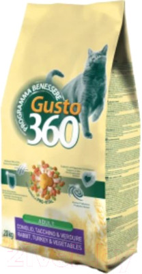 Сухой корм для кошек Pet360 Best Breeder 360 Gusto Adult с кроликом, индейкой, овощами - фото 1 - id-p221787878