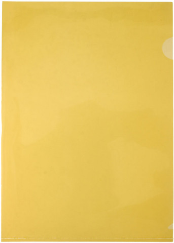 Папка-уголок пластиковая Attache Е-310 А4+ толщина пластика 0,18 мм, прозрачная желтая - фото 1 - id-p221986874