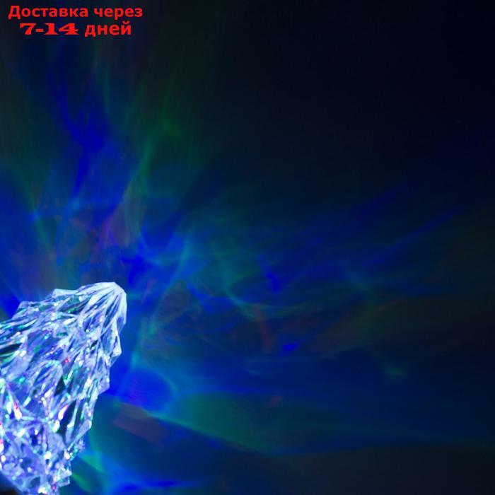 Световой прибор "Хрустальная Ель на подставке", 12х17 см, 220V, RGB - фото 2 - id-p221890626