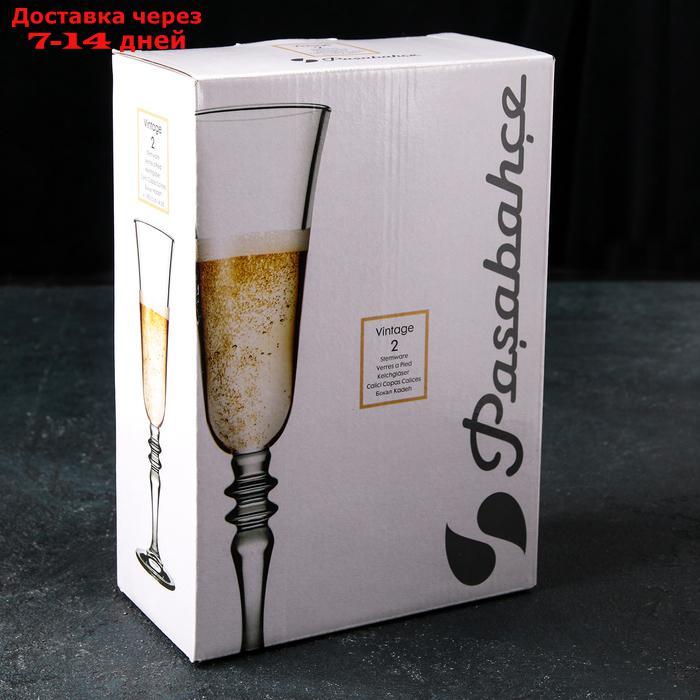 Набор фужеров для шампанского 190 мл "Винтаж", 2 шт - фото 2 - id-p221890657