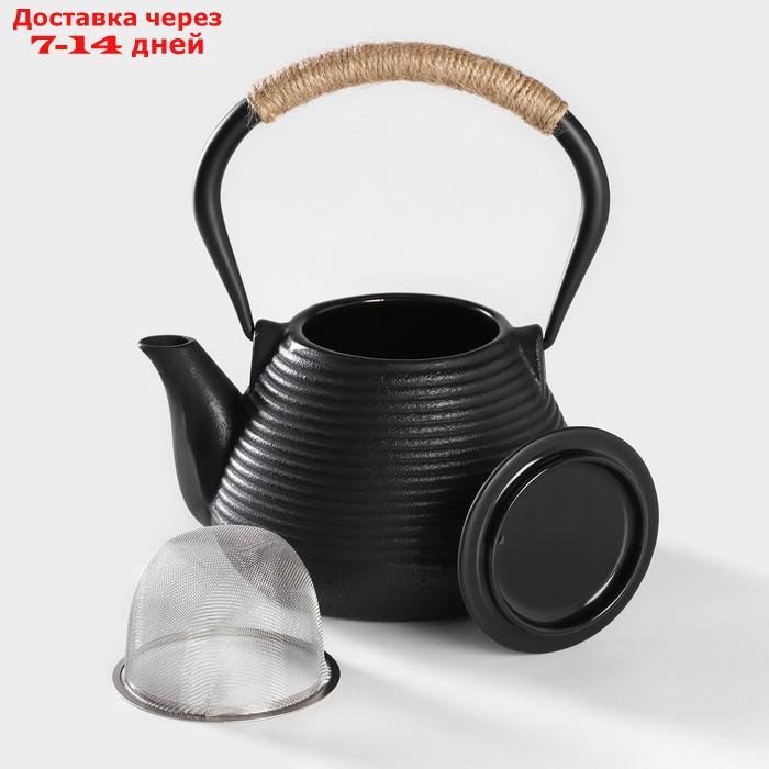 Чайник "Атьяф", 1 л, с ситом, цвет чёрный - фото 3 - id-p221890685