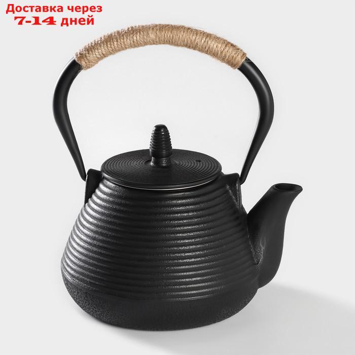 Чайник "Атьяф", 1 л, с ситом, цвет чёрный - фото 4 - id-p221890685
