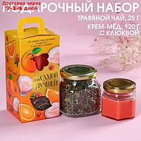 Подарочный набор "Для самой лучшей": чай, крем-мед (120 г) [03]