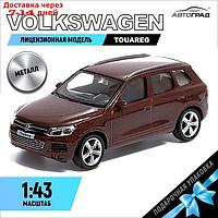 Машина металлическая VOLKSWAGEN TOUAREG, 1:43, цвет коричневый