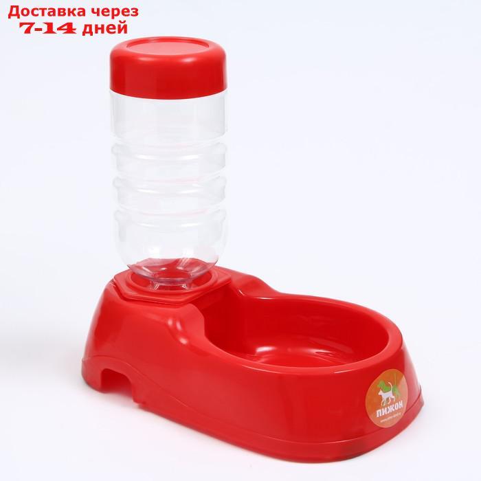 Автопоилка малая со съёмной бутылкой, 260 мл, красная - фото 1 - id-p221916813
