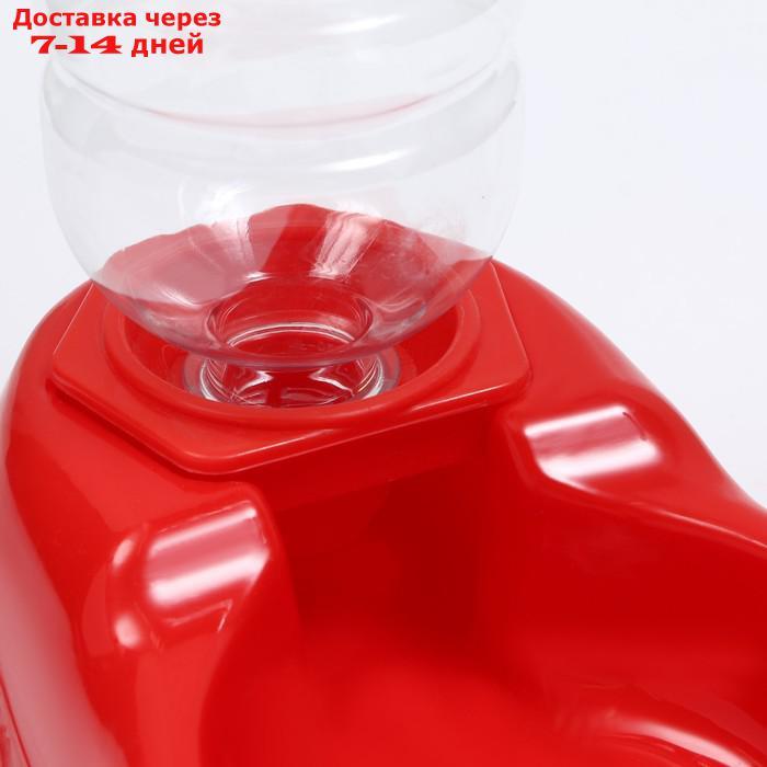 Автопоилка малая со съёмной бутылкой, 260 мл, красная - фото 5 - id-p221916813