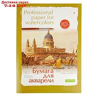 Папка для акварели А2, 8 листов "Профессиональная", бумага Гознак, 200 г/м