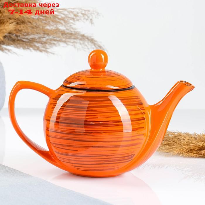 Чайник "Элегант", 1,2л, оранжевая полоска - фото 1 - id-p221891286