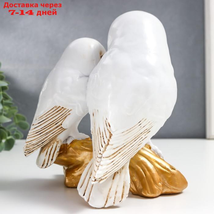 Сувенир полистоун "Белые совы на золотой коряге" 19х12х16 см - фото 5 - id-p221932347