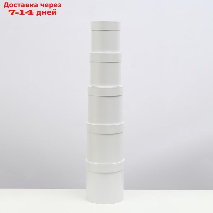Набор шляпных коробок 5 в 1 "Белизна",20 × 20 × 20 13,5 × 13,5 × 13,5 см - фото 3 - id-p221933386