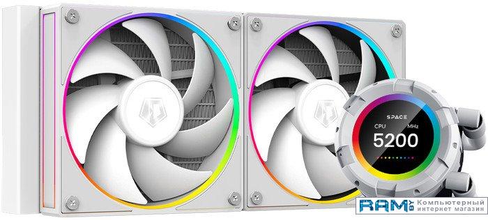 Жидкостное охлаждение для процессора ID-Cooling SL240 White - фото 1 - id-p221989885