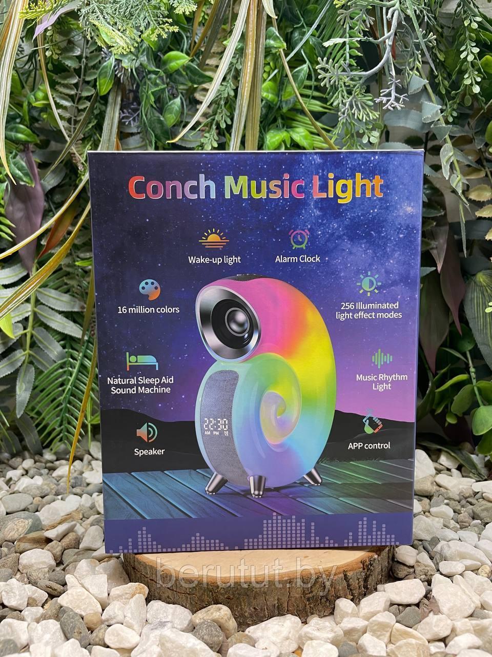 Умная колонка ночник музыкальная Bluetooth Conch Music Light - фото 9 - id-p222015464