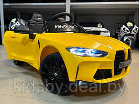 Детский электромобиль RiverToys BMW M4 A004AA (желтый) Лицензионная
