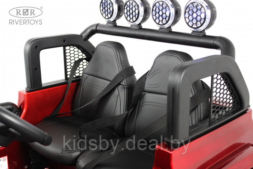 Детский электромобиль RiverToys P999BP (красный глянец) Полноприводный Двухместный - фото 5 - id-p222015476