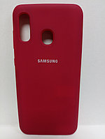 Чехол Samsung A20 /A30 Soft Touch бордовый