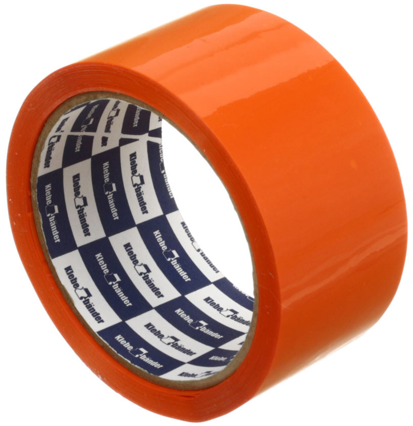 Клейкая лента упаковочная цветная Klebebander 50 мм*57 м, толщина ленты 40 мкм, оранжевая - фото 2 - id-p222015800