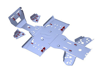 Защита днища алюминий для квадроцикла RM Рысь 500 2014