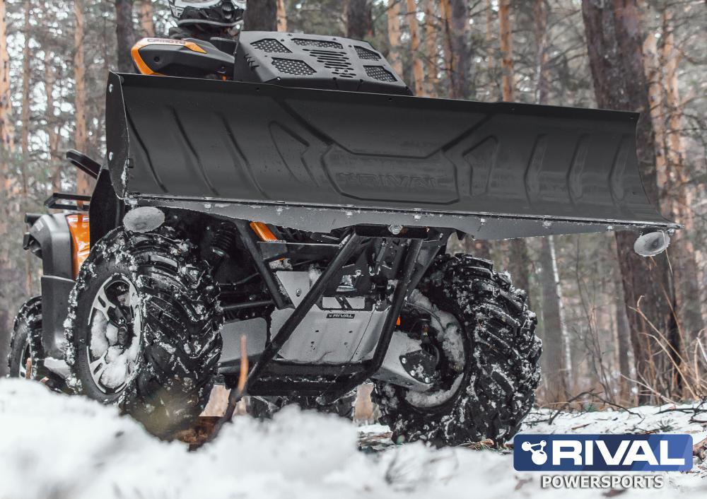 Комплект снегоотвала с быстросъемным креплением Quick2 black 150 мм (All ATV) для квадроцикла - фото 4 - id-p222017280