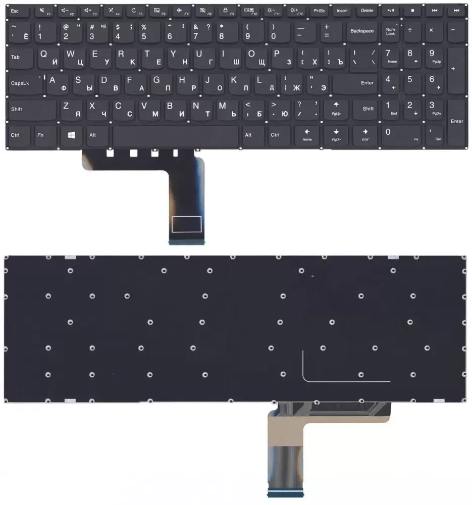 Клавиатура для ноутбука Lenovo IdeaPad 310-15ISK, черная