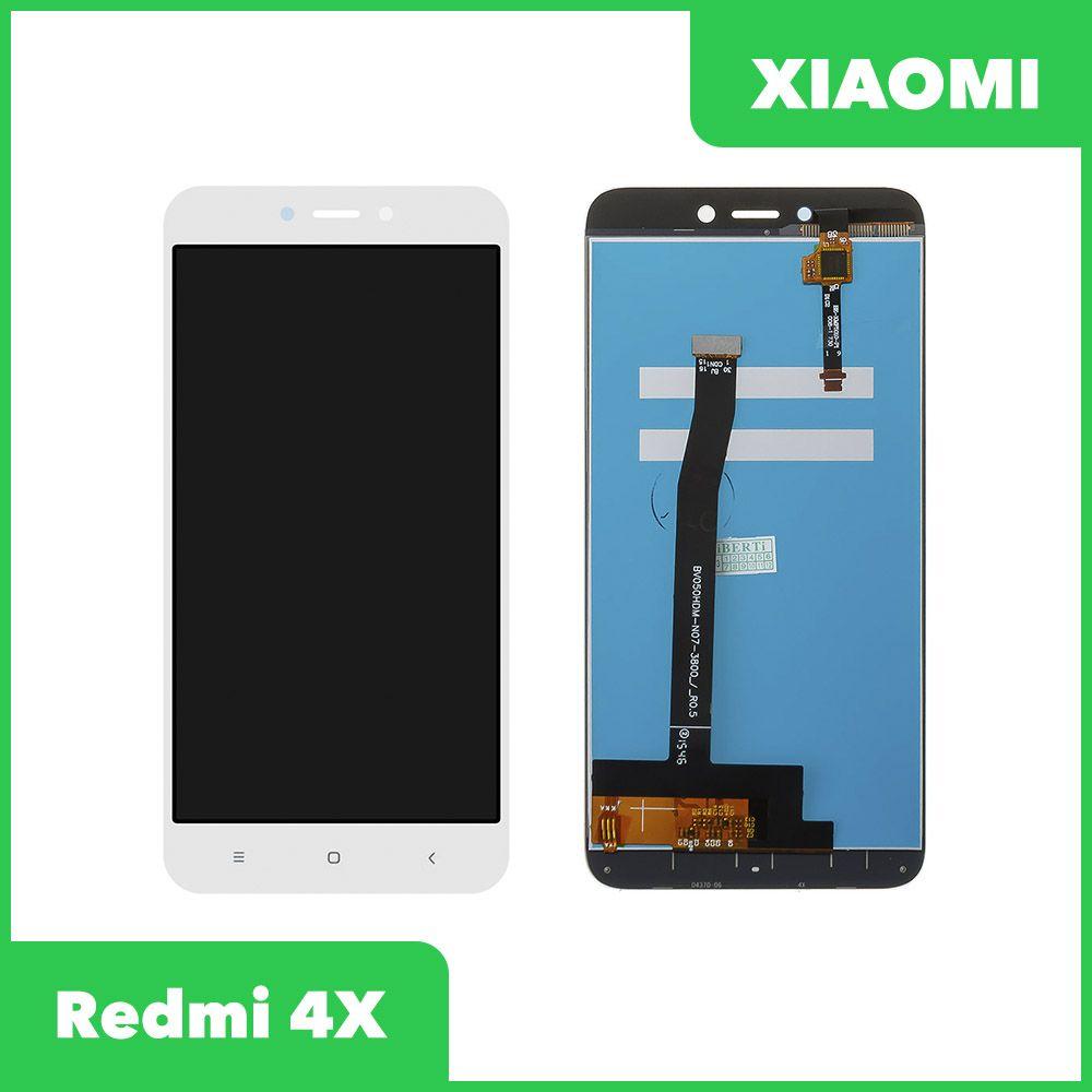 LCD дисплей для Xiaomi Redmi 4X в сборе с тачскрином (белый) - фото 1 - id-p222017787