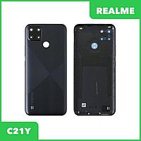 Задняя крышка корпуса для телефона Realme C21Y, черная