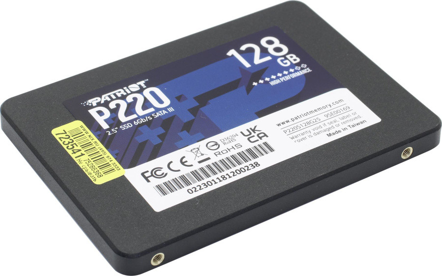 Накопитель SSD 128 Gb SATA 6Gb/s Patriot P220 P220S128G25 2.5" - фото 1 - id-p214273506