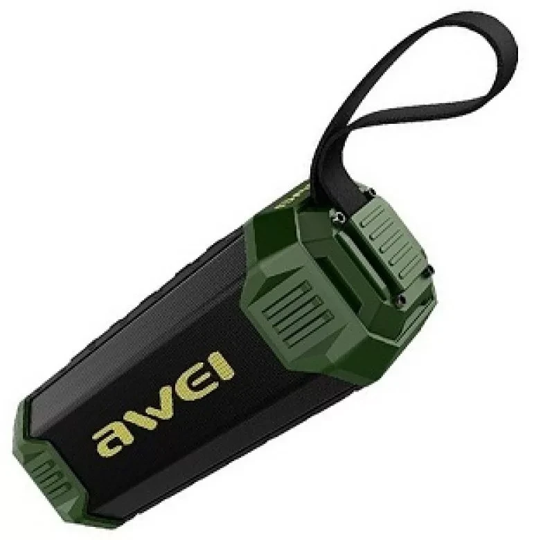 Блютуз-колонка AWEI Y280 Portable Outdoor Wireless Speaker, зелёная - фото 2 - id-p221963767