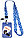 Бейдж пластиковый на тесьме с карабином Meshu 50*80 мм, Fly Cat, синий, фото 3