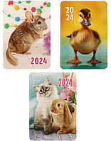 Календарь карманный на 2024 год OfficeSpace 65*95 мм, «Домашние любимцы», ассорти