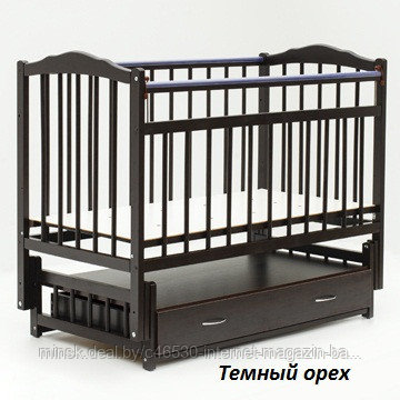 Детская кроватка-маятник + ящик "Bambini" Бамбини. Белая. 2 Акция - 6% Много расцветок. - фото 4 - id-p32031152