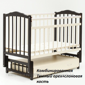 Детская кроватка-маятник + ящик "Bambini" Бамбини. Белая. 2 Акция - 6% Много расцветок. - фото 8 - id-p32031152