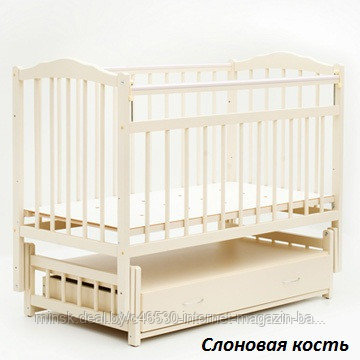 Детская кроватка-маятник + ящик "Bambini" Бамбини. Белая. 2 Акция - 6% Много расцветок. - фото 10 - id-p32031152