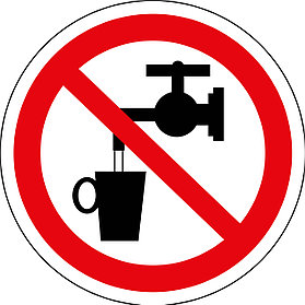 Табличка Запрещается использовать в качестве питьевой воды