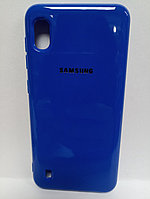 Чехол Samsung ультратонкий силиконовый глянцевый A10 Geely синий
