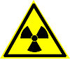 Табличка Опасно! Радиоактивные вещества или ионизирующее излучение
