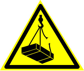 Табличка Опасно! Возможно падение груза