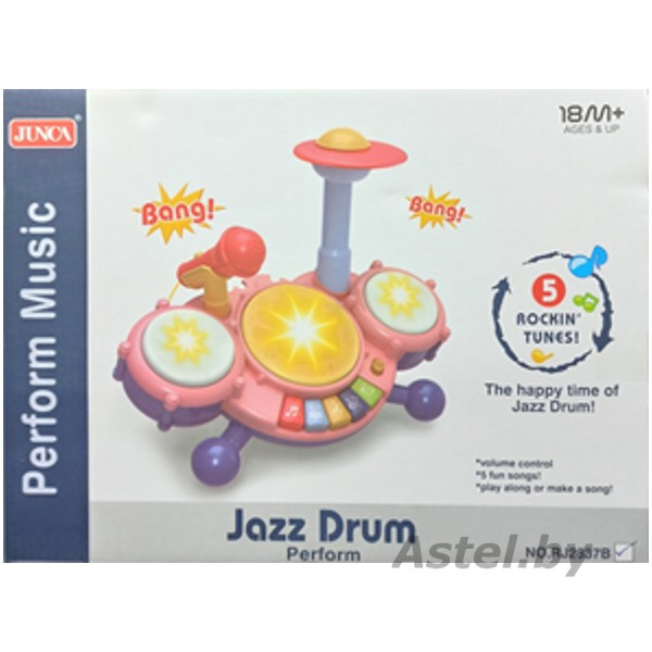Игрушка музыкальная Развивающие барабаны RJ2837B - фото 1 - id-p222050121