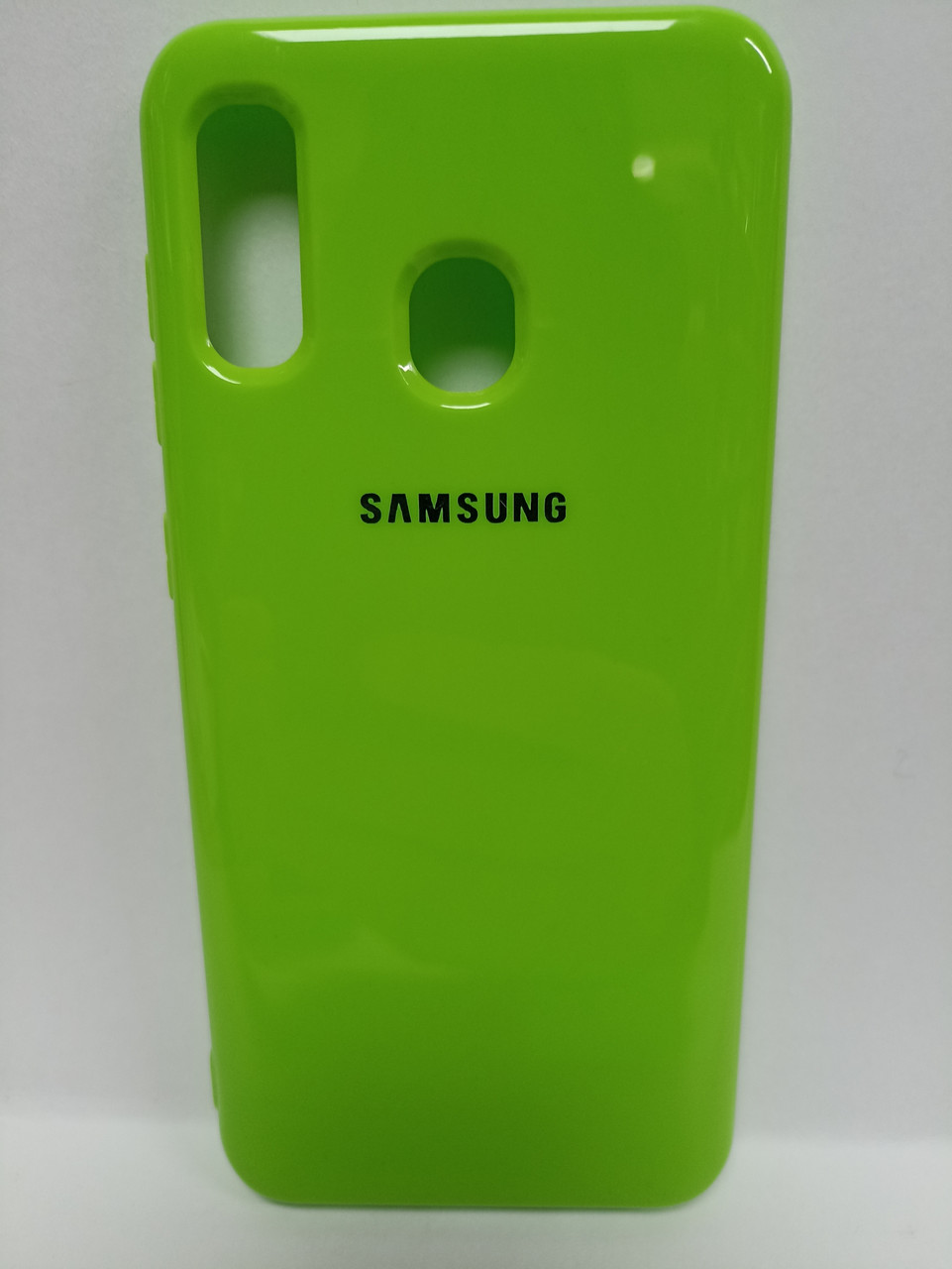 Чехол Samsung A20/A30 ультратонкий глянцевый Geely салатовый - фото 1 - id-p222050148