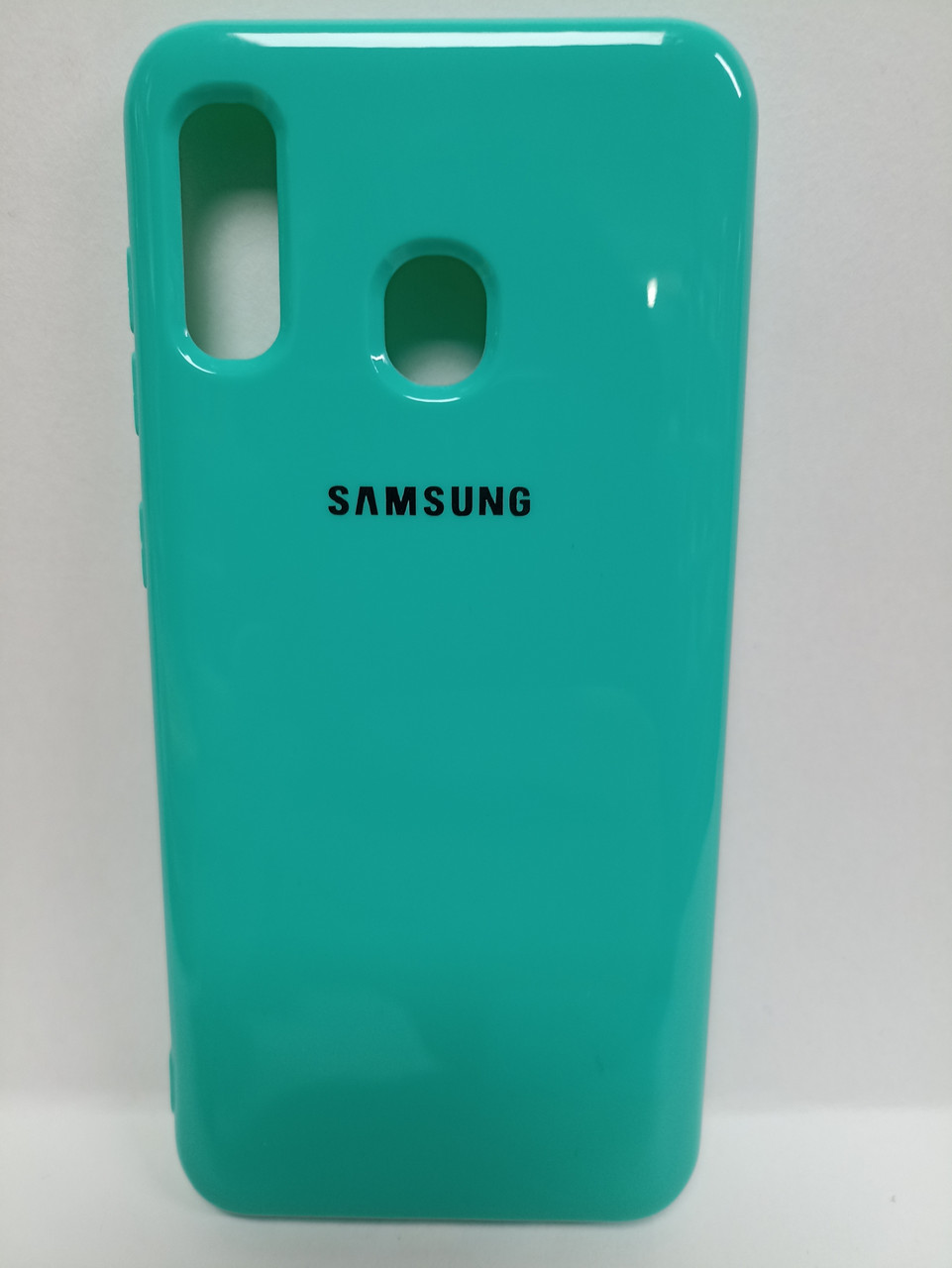 Чехол Samsung A20/A30 ультратонкий глянцевый Geely салатовый - фото 9 - id-p222050148