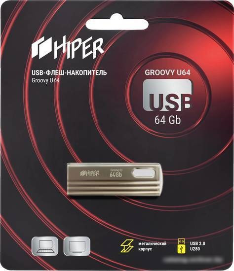 USB Flash Hiper Groovy U64 2.0 64GB - фото 2 - id-p222051401