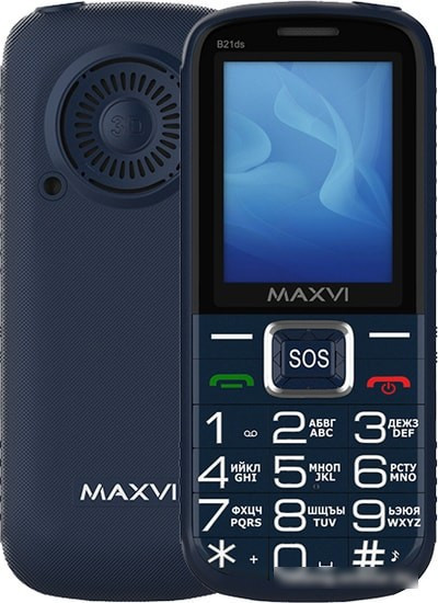 Мобильный телефон Maxvi B21ds (синий) - фото 1 - id-p222052362