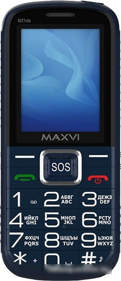 Мобильный телефон Maxvi B21ds (синий) - фото 2 - id-p222052362