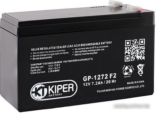 Аккумулятор для ИБП Kiper GP-1272 F2 (12В/7.2 А·ч) - фото 1 - id-p222052403