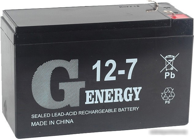 Аккумулятор для ИБП G-Energy 12-7 F1 (12В/7 А·ч) - фото 1 - id-p222052428