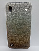 Чехол Samsung A10 с блестками серебро
