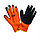Перчатки акриловые, с латексным обливом, утеплённые, размер 9, оранжевые, фото 2