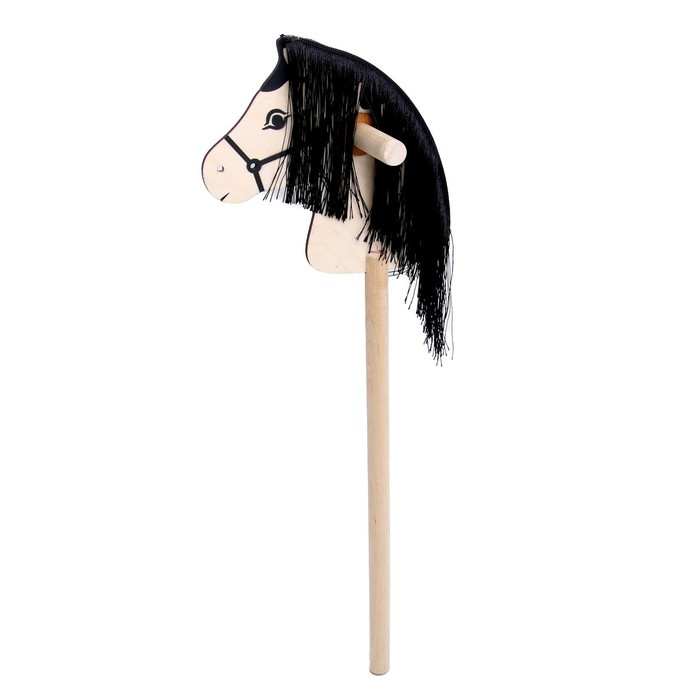 Игрушка «Лошадка на палке» с волосами, длина: 66 см - фото 1 - id-p222054369
