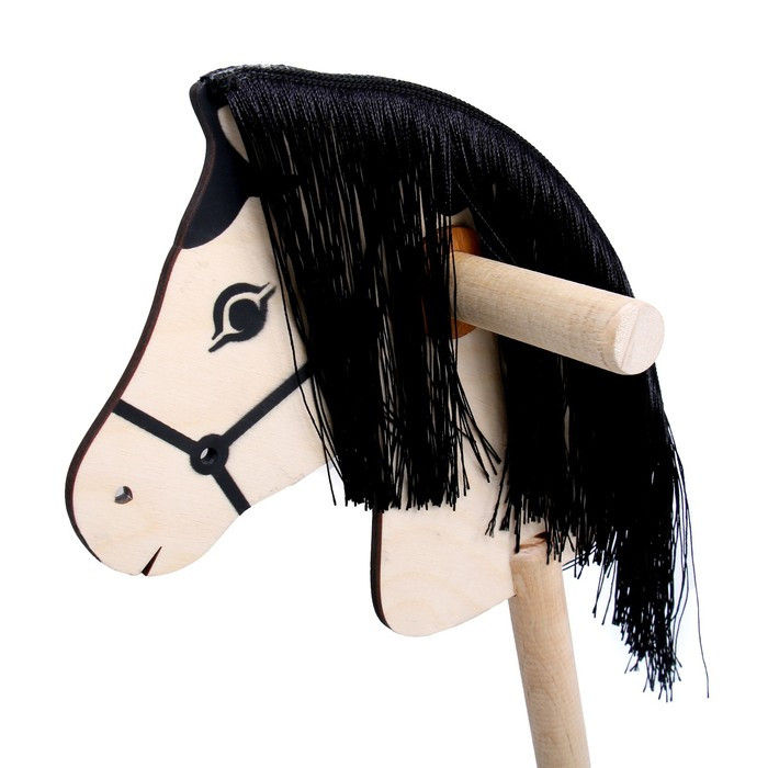 Игрушка «Лошадка на палке» с волосами, длина: 66 см - фото 2 - id-p222054369